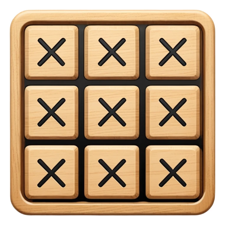 tic tac toe square 3 squares by 3 squares, with no x marks, just plain squares sticker