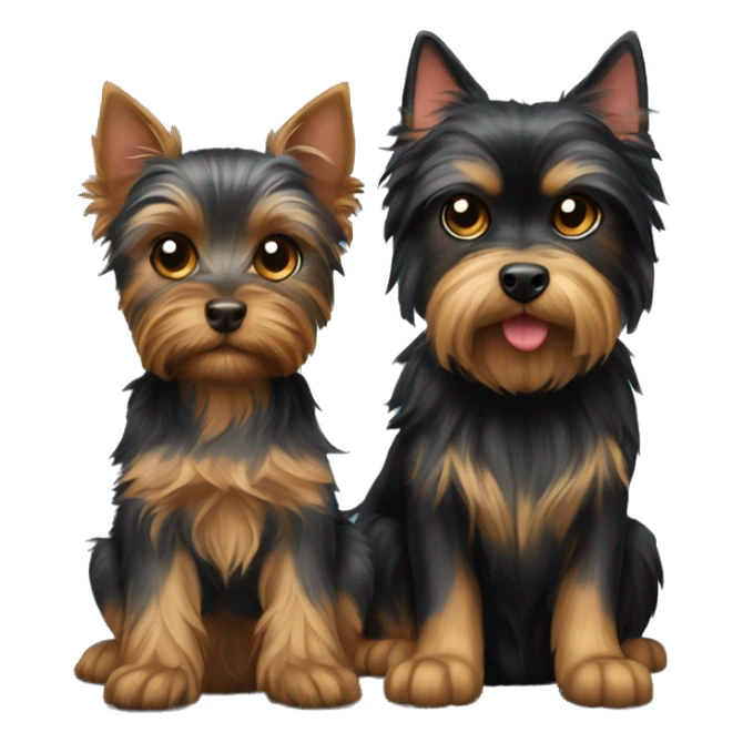 Yorkshire terrier dog and Bombay cat sticker