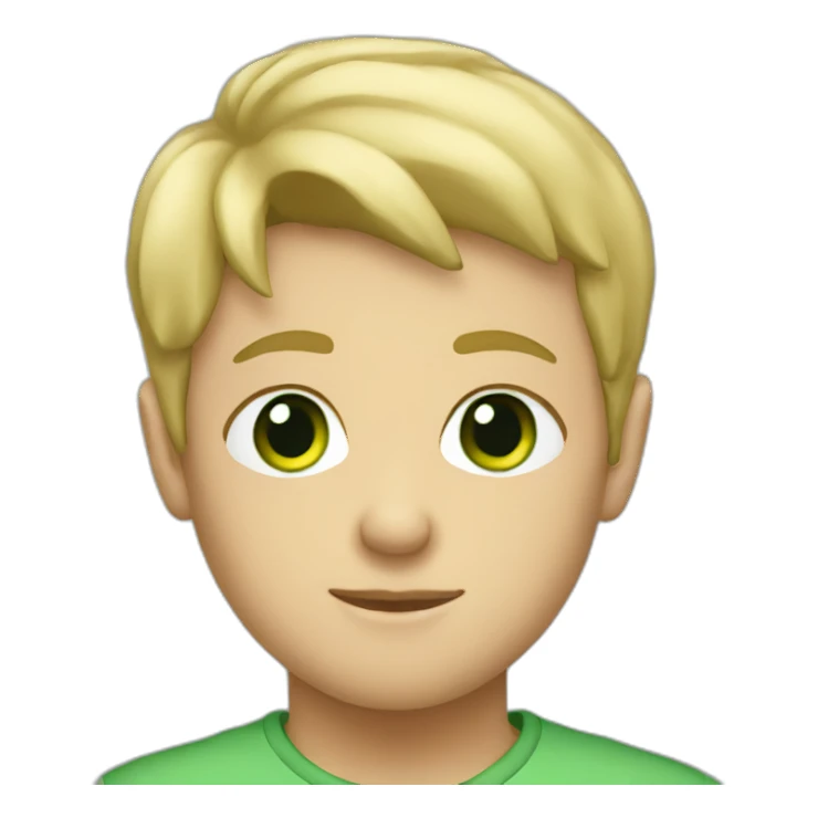 Green eyed blonde boy In a shirt sticker