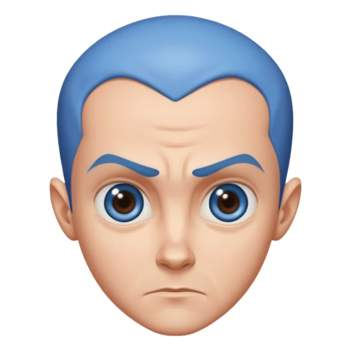 give me megamind character his forhead make it bigger sticker