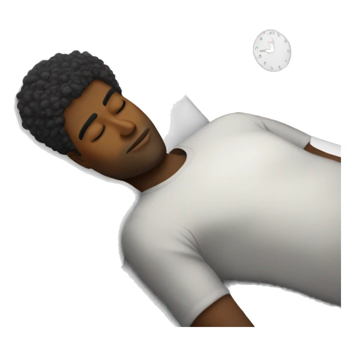attractive black man with hair sleeping on pillow sticker
