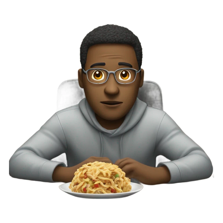 watching a movie on a laptop and having a delicious dinner on a plate next to it sticker