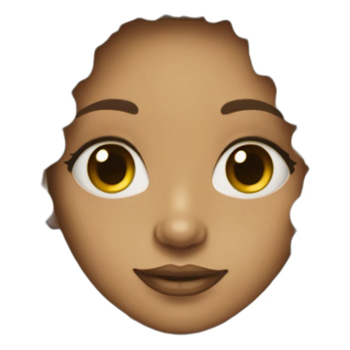 light skin girl long afro hair nose piercing sticker