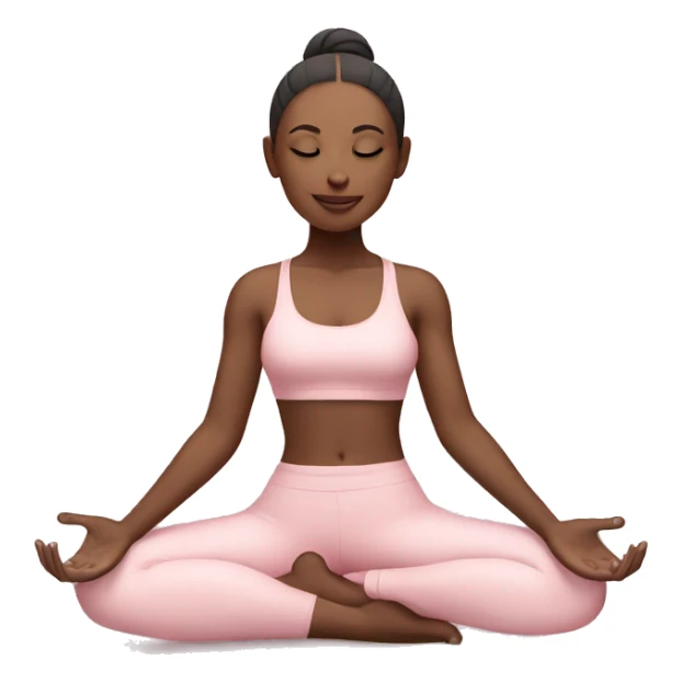 yoga girl in light pink outfit  sticker