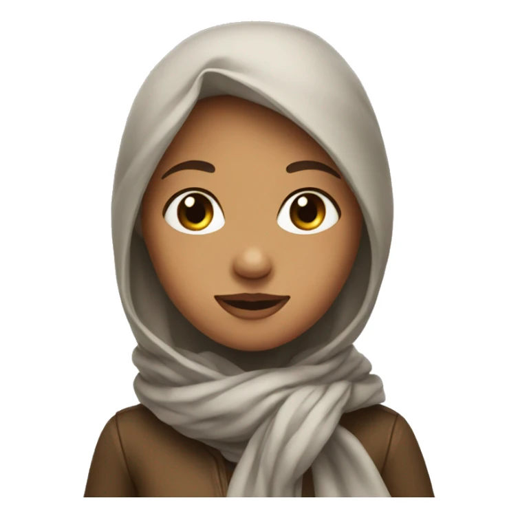 a girl wearing scarf sticker