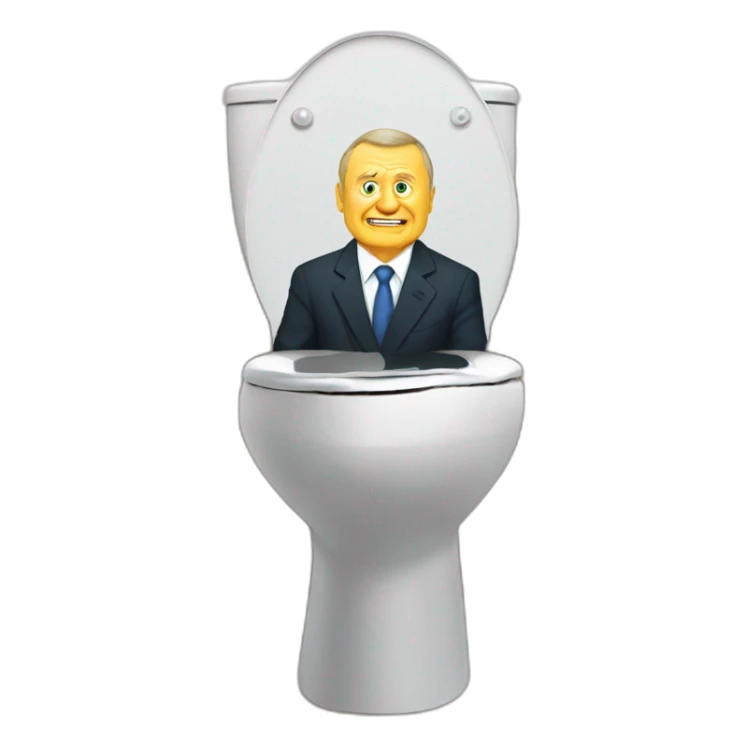 Vladimir Zhirinovsky on the toilet sticker