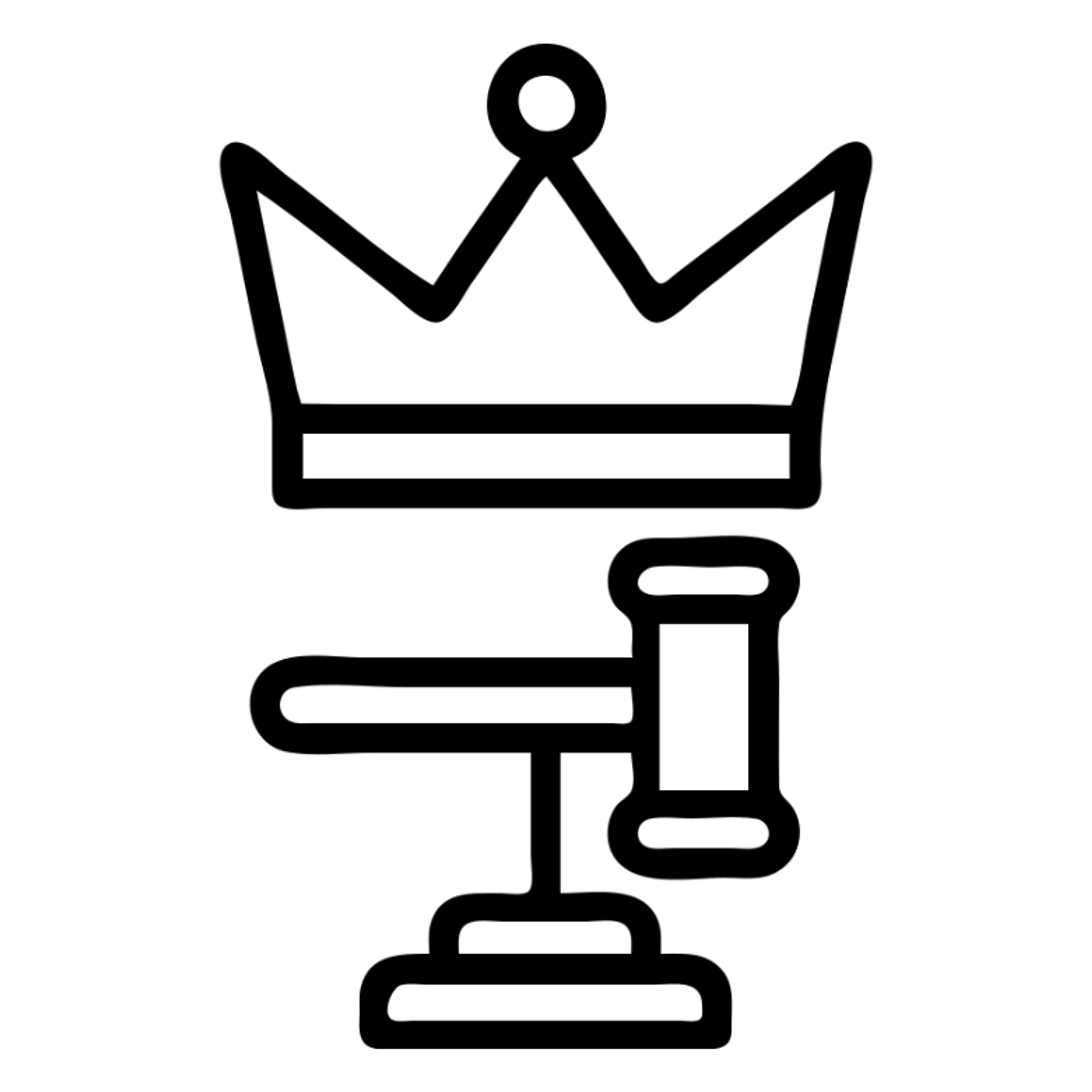 minimalist abstract symbol or icon representing the concept of authority sticker