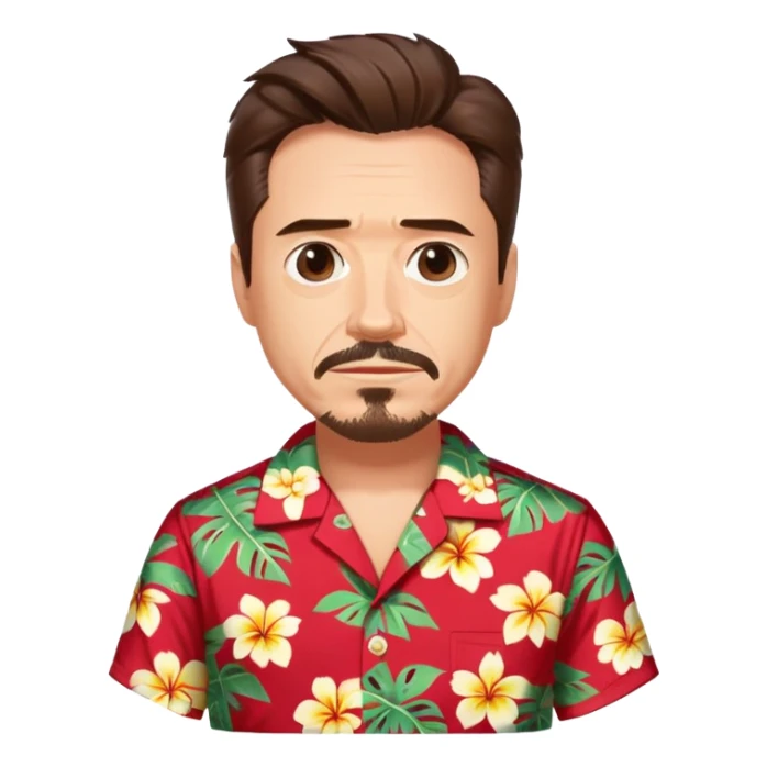Tony Stark in a Hawaiian shirt. sticker
