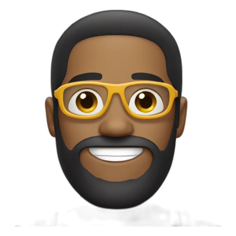 Swimmer googles black hair and beard sticker