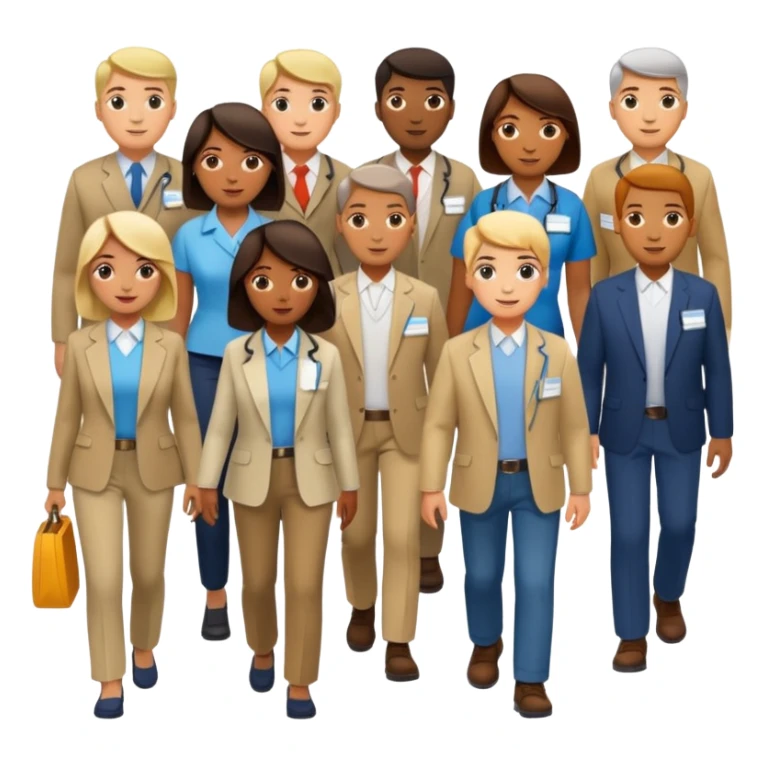 create an emoji to represent foot traffic (at a tradeshow) sticker