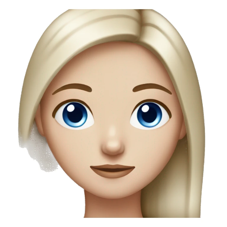 Russian white girl with blue eyes and brown hair sticker