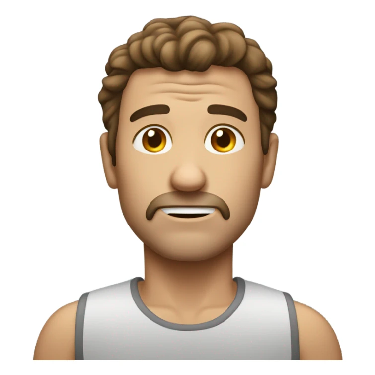 Dumb man who can’t read, brown hair, jacked sticker