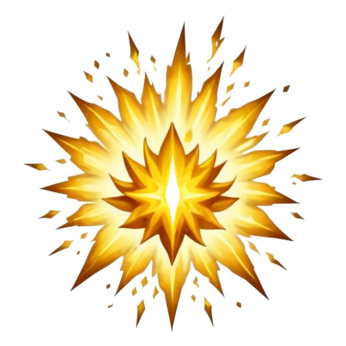 Une explosion de lumière dorée et sacrée semblable à un châtiment divin de D&D sticker