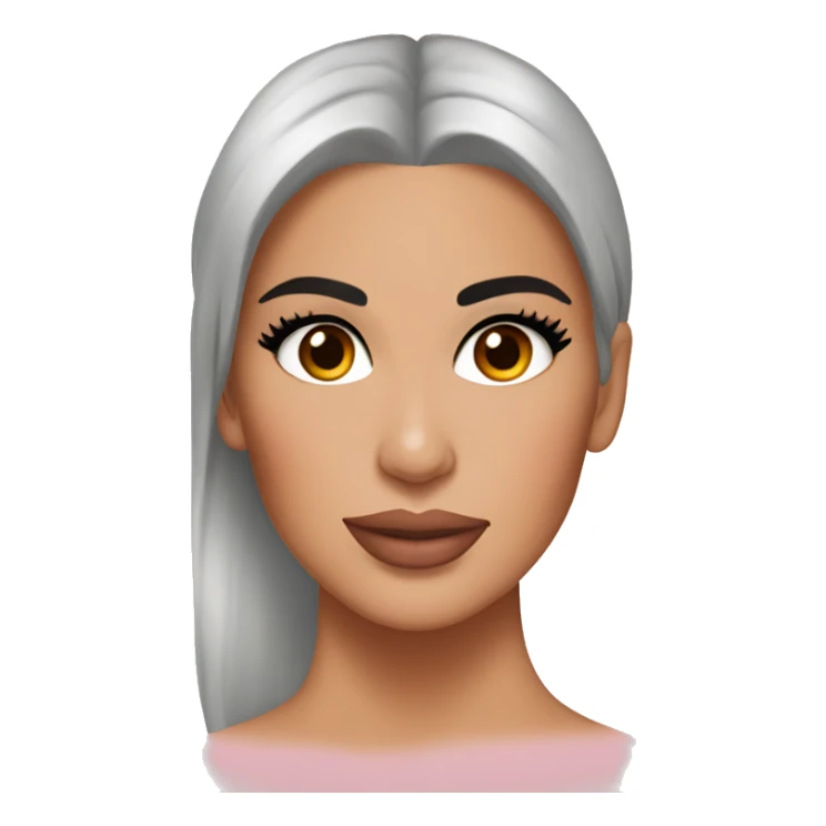 Kim kardashian with has skin care routine  sticker