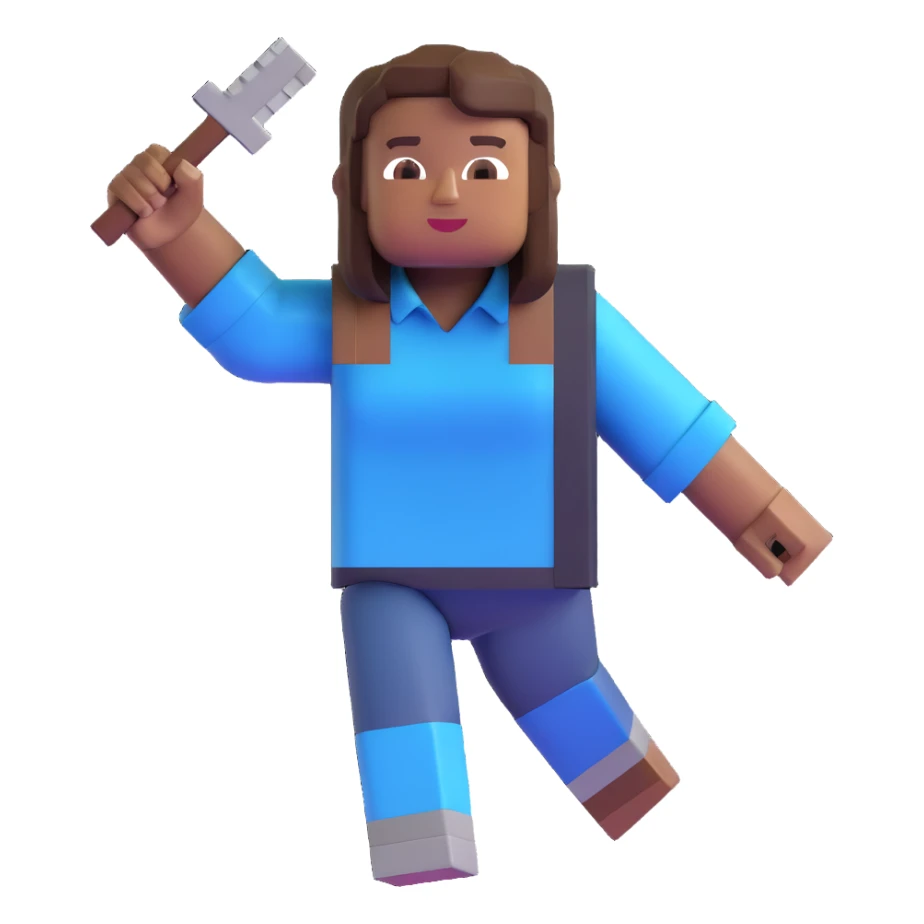 Nicole Byer as a Minecraft character sticker