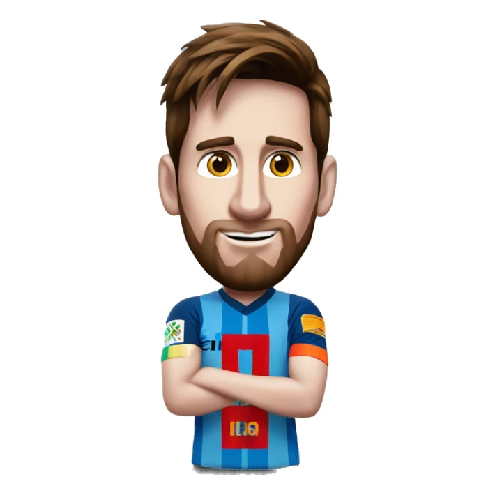 Messi con la mundial y una corona  sticker