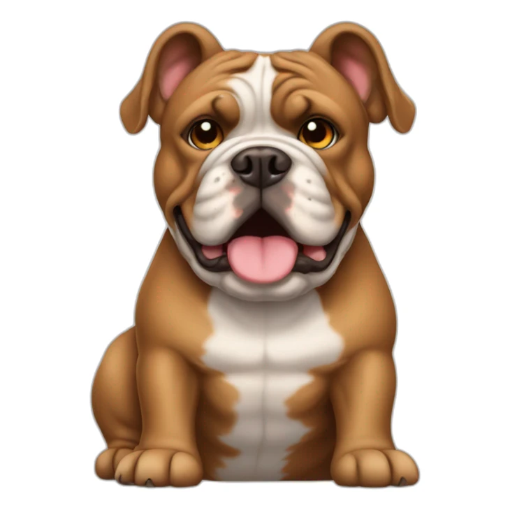 English Bull Dog brown sticker