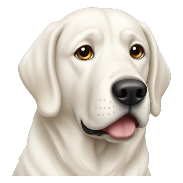 Big white dog looking like a labrador but a bit short like datchoond sticker