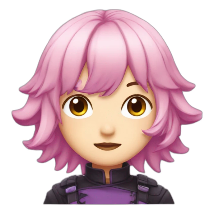 Astolfo, pink hair, purple eyes sticker