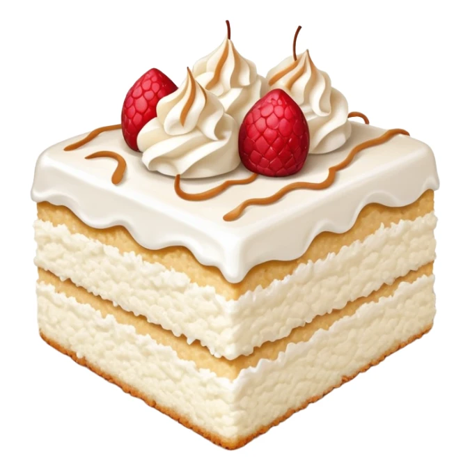 tres leche cake coconut topping no strawberry sticker