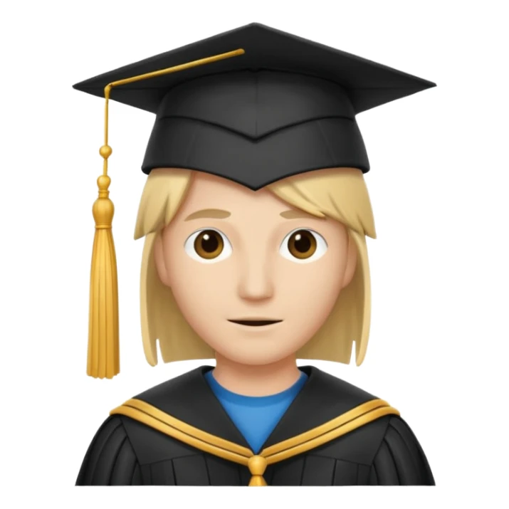 faceless graduate with a cap and tassel, anonymous sticker
