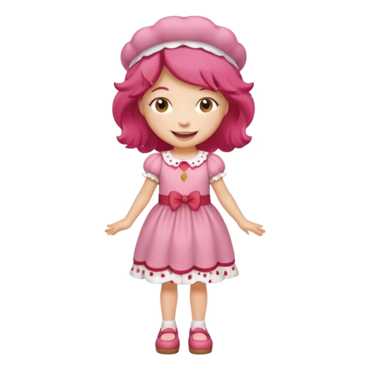 modern day cartoon character strawberry shortcake full body sticker