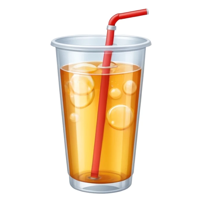 Soft drink in plastic cup (like Starbucks Cup), no logo. sticker