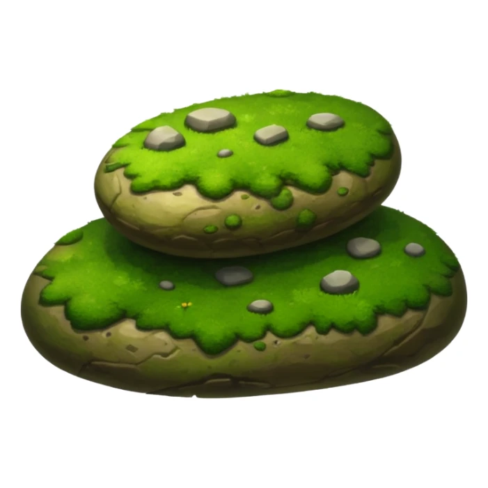 A patch of bright moss covering smooth forest stones.









































 sticker