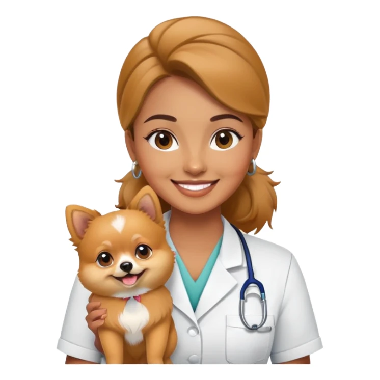brazilian veterinary nurse with lulu pomeranian sticker