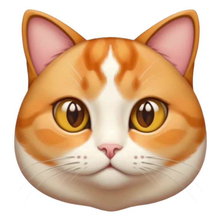 calico cat with cute slim face, small head, hazel eyes, and short but chubby body sticker