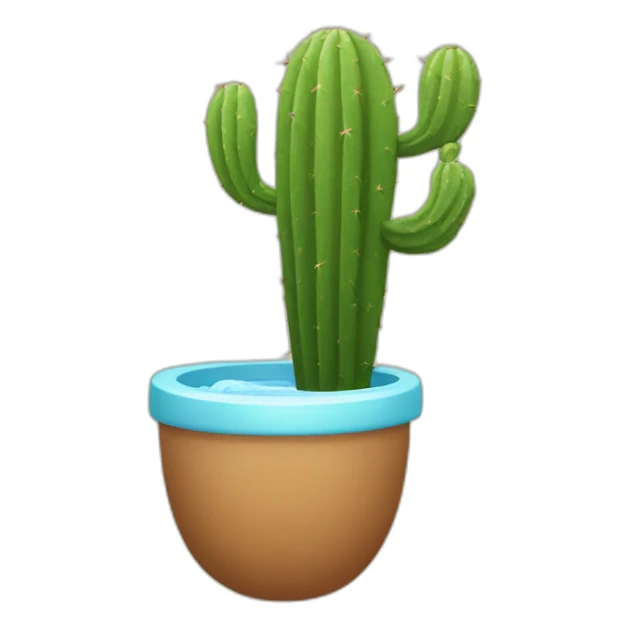 un cactus qui ai au toilette sticker