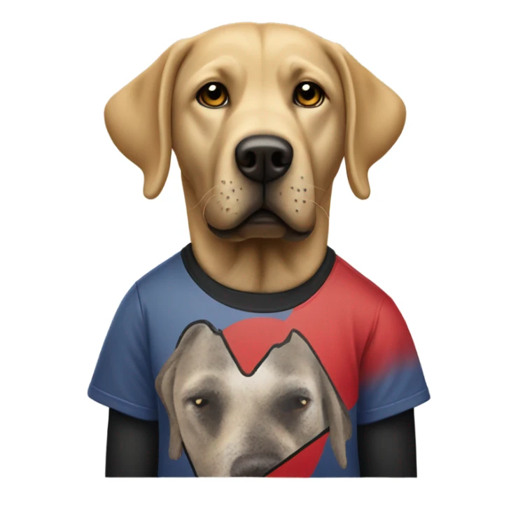 Labrador with a Rolling Stones t-shirt  sticker