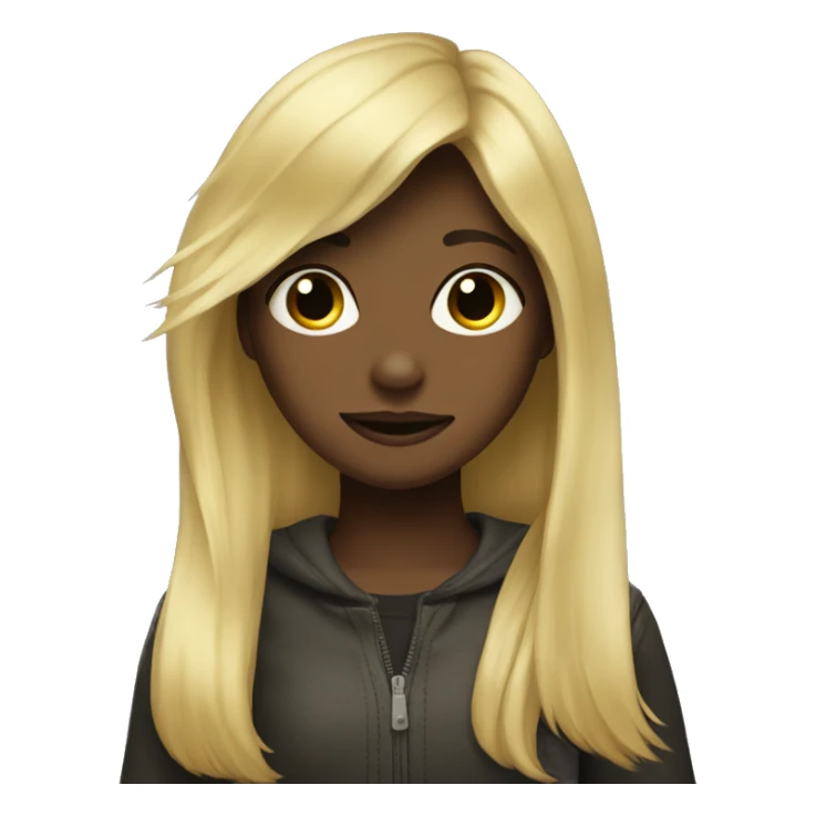 Dark bah horse and blonde girl sticker