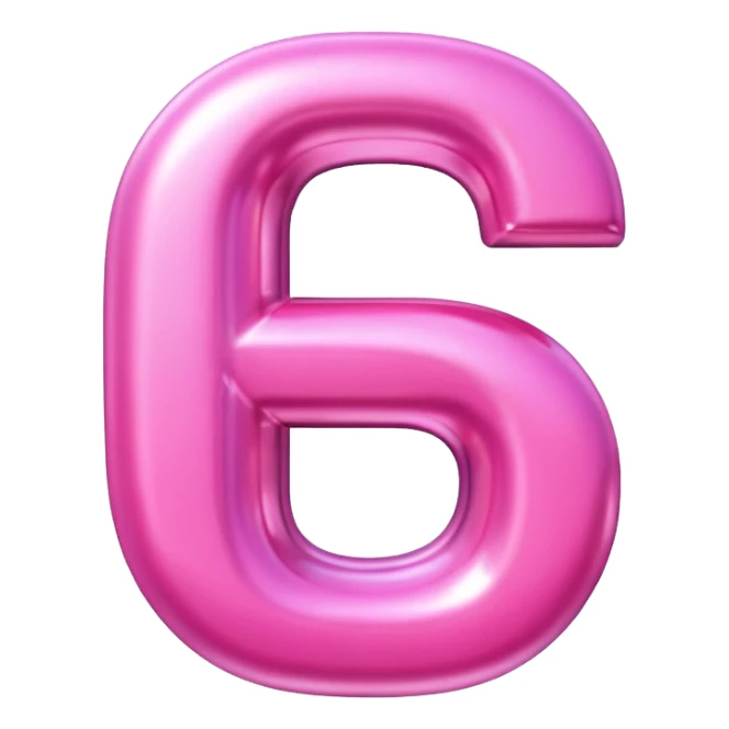 mix color pinks 3d letter p sticker