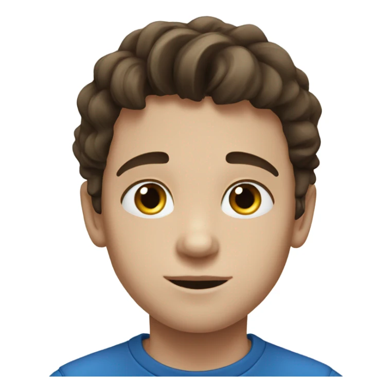 A strong young boy brunette with blue eyes  sticker