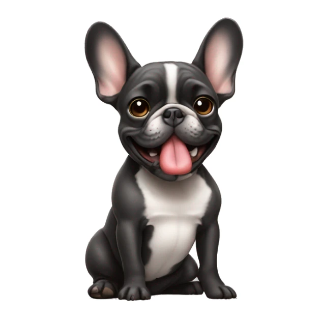 French bulldog blowing a kiss sticker