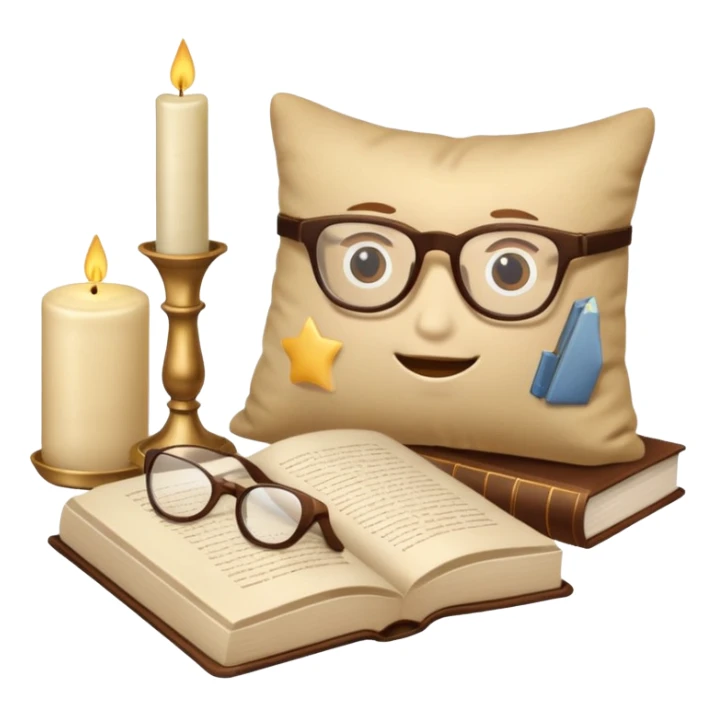 beige aesthetic objects like vase, book, pillow, glasses, and candle sticker