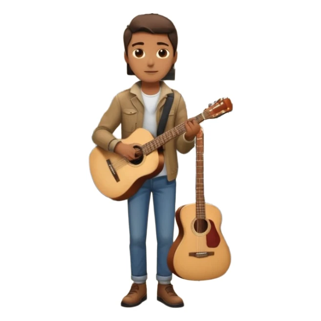 Rider with guitar-case,Metro Riders, inside metro train, no transparent, with background,full image , negative transparent, positive background. sticker