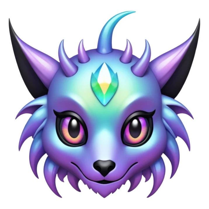 Edgy gothic complex iridescent aesthetic-scenery-Fakémon-creature sticker