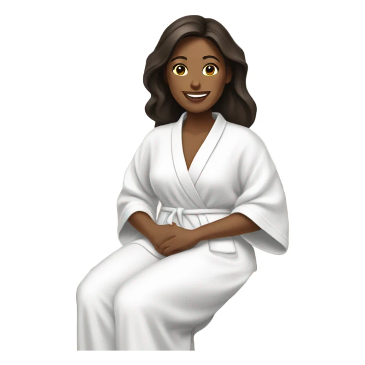 In Robe Spa day white girl brunette sticker
