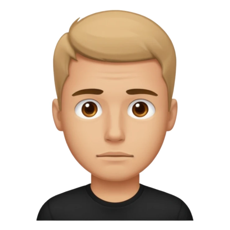 young tired man after training in black t-shirt sticker