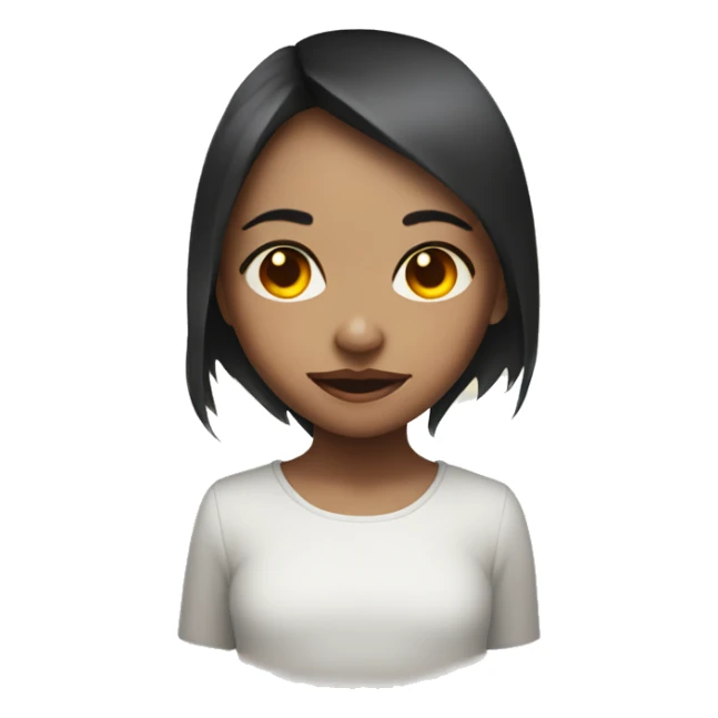 girl's face with demon outlines sticker