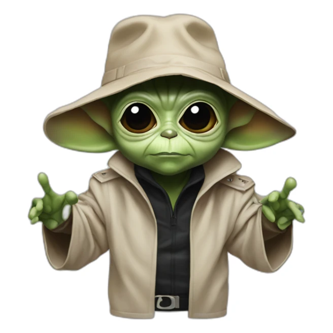 michael jackson in thriller as baby yoda sticker