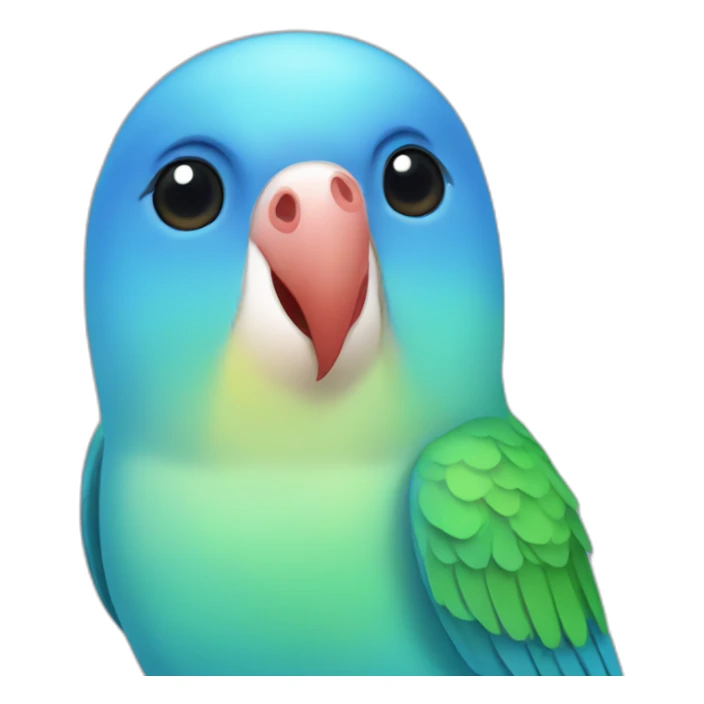 Blue Personata Lovebird sticker