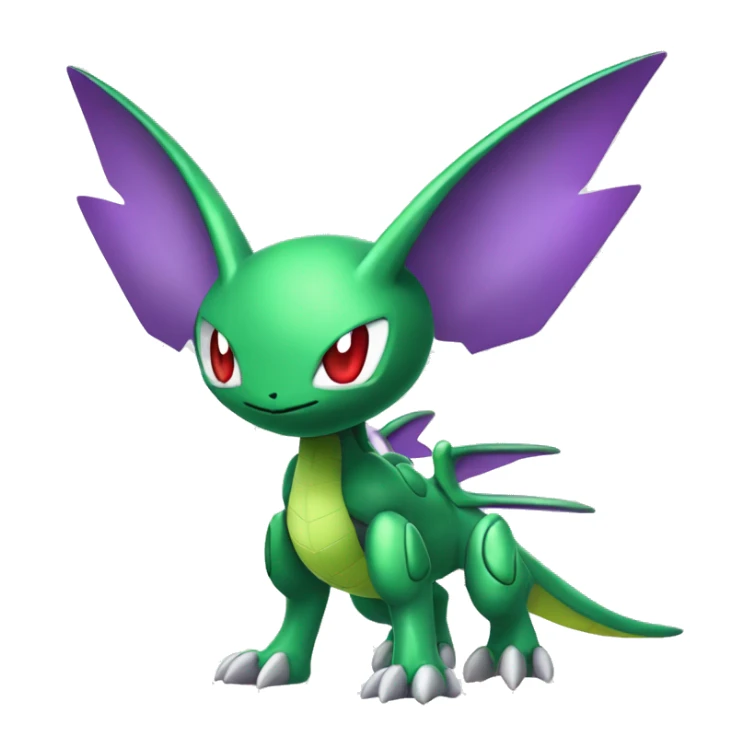 Cool Edgy Chibi Legendary Shiny Fakemon-Pokémon-Genesect-Flygon With Full Body Detailed High Quality sticker