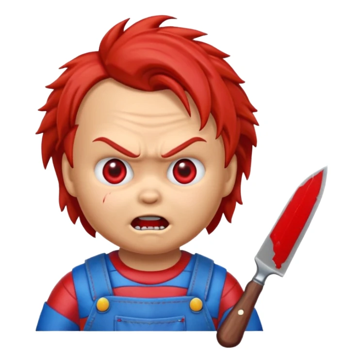 Un emojin de chuky überraschter Blick sticker