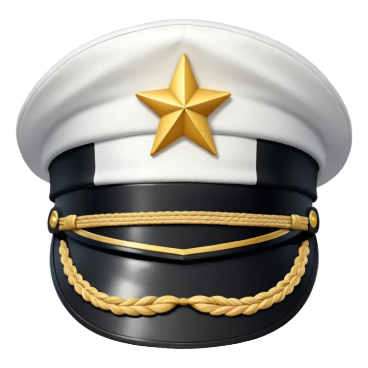 white captain hat closeup alone sticker