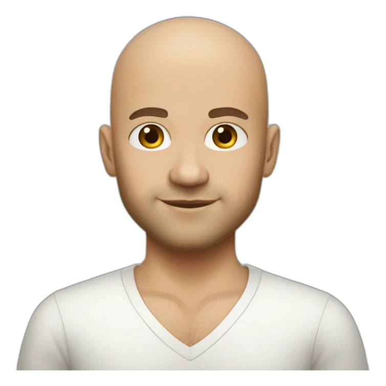 Daniel nass brazilian white skin brown hair bald sticker