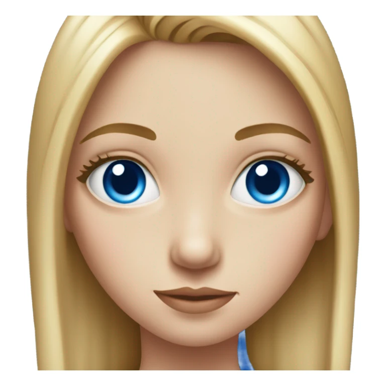 realistic portrait of girl with blue eyes sticker