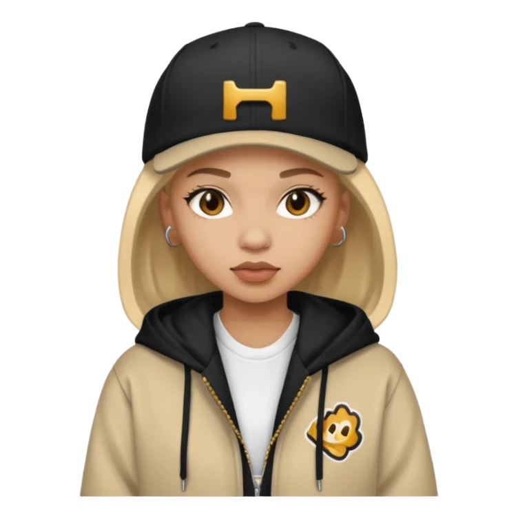 Emoji one girl hip hop  sticker